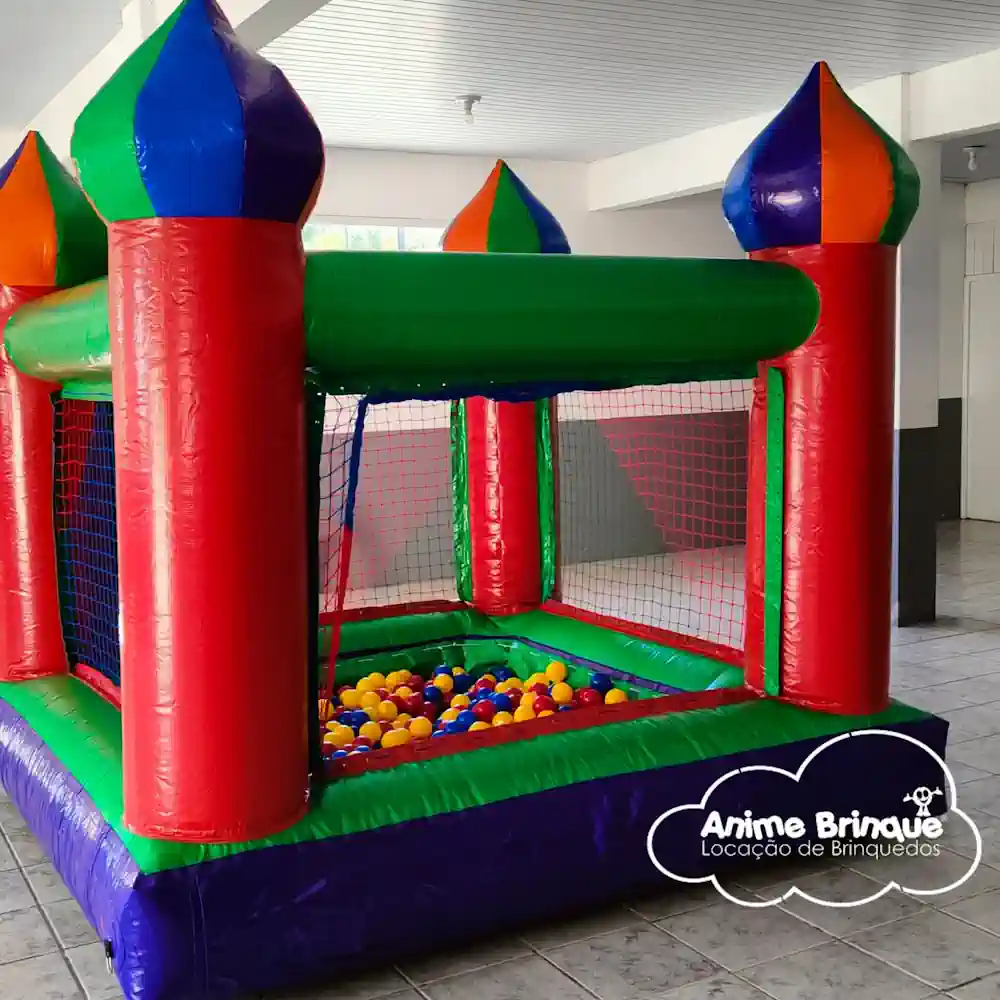 Piscina de bolinhas Castelinho para festas em Palhoça